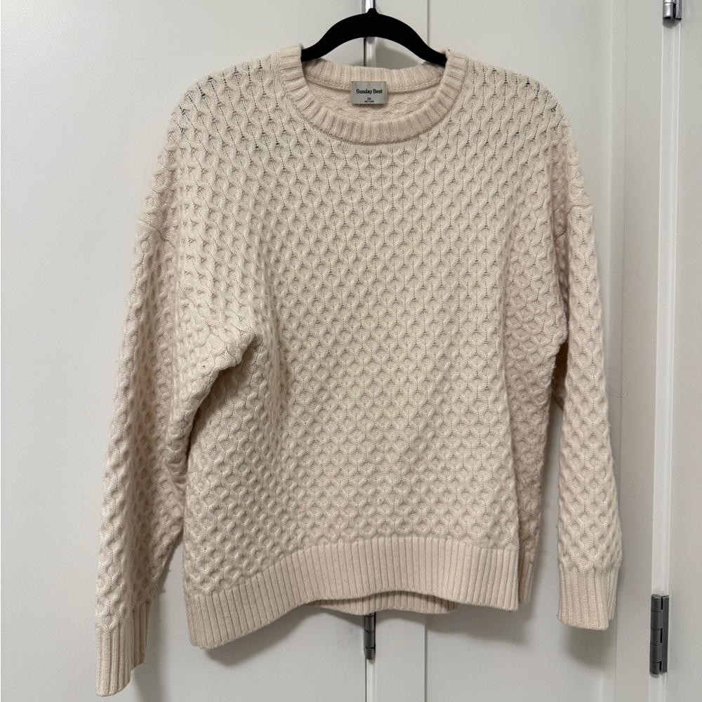 Sunday Best “Peggy” Cream Sweater - Picture 1 of 3